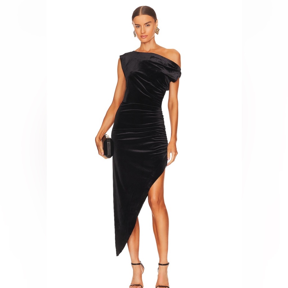 Norma Kamali Drape Shoulder Dress